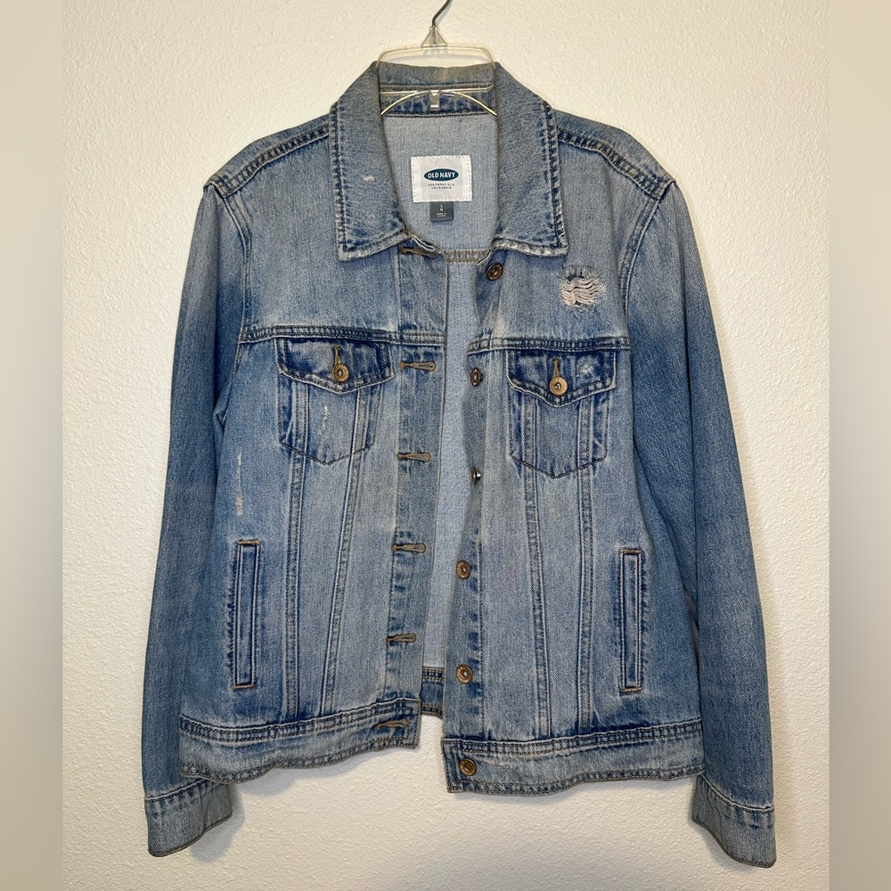 Old Navy Women Jean Jacket Size L